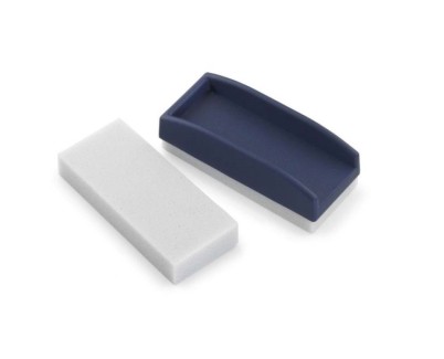 Faibo Borrador para Pizarra de Tiza - Base de Espuma Especial - Reversible y Lavable - Con Empu&ntilde;adura de Plastico