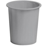 Faibo Papelera con Capacidad de 14L - Fabricada en Polipropileno - Paredes Cerradas - Apilable - Color Gris
