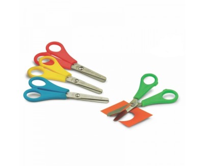Faibo Tijeras Escolares 13cm - Punta Redonda - Acero Inoxidable - Colores Surtidos