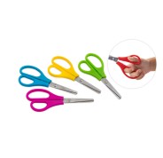 Faibo Tijeras Escolares Confort 13.5cm - Punta Redonda - Acero Inoxidable - Empuñadura de Plastico - Colores Surtidos