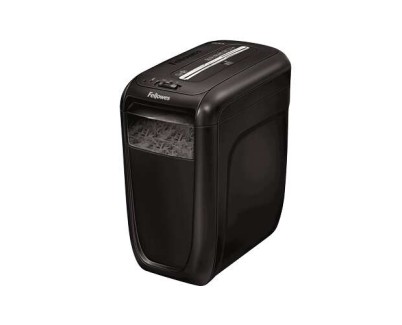 Fellowes 60Cs Destructora de Papel Manual Corte en Particulas P-4 - Destruye hasta 10 Hojas - Capacidad de la Papelera 22L - Destruye Grapas, Clips y Tarjetas de Credito - Color Negro