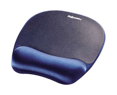 Fellowes Alfombrilla con Reposamu&ntilde;ecas Espuma Memory Foam - Confort Excepcional - Color Zafiro