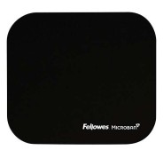 Fellowes Alfombrilla para Raton con Microban - Proteccion Antibacteriana - Base de Goma - 23.2x19.9cm - Color Negro