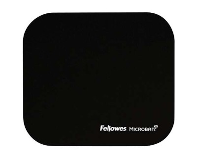 Fellowes Alfombrilla para Raton con Microban - Proteccion Antibacteriana - Base de Goma - 23.2x19.9cm - Color Negro