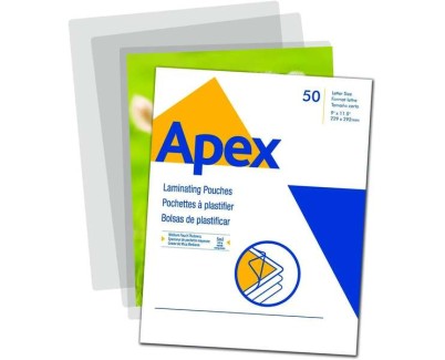 Fellowes Apex Pack de 100 Fundas para Plastificar A3 - 125 Micras - Acabado Alta Calidad - Transparente