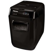 Fellowes AutoMax 150C Destructora de Papel Automatica Corte en Particulas P-4 - Autoalimentacion 150 Hojas, Manual 8 Hojas - Papelera de 32L - Color Negro/Gris