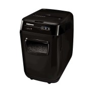 Fellowes AutoMax 200C Destructora de Papel Automatica Corte en Particulas P-4 - Autoalimentacion 200 Hojas, Manual 10 Hojas - Capacidad de la Papelera 32L - Color Negro