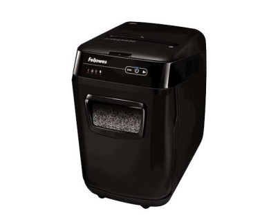 Fellowes AutoMax 200M Destructora de Papel Automatica Microcorte P-5 - Autoalimentacion 200 Hojas, Manual 10 Hojas - Capacidad de la Papelera 32L - Color Negro
