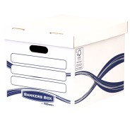 Fellowes Bankers Box Basic Contenedor de Archivos - Montaje Manual - Carton Reciclado Certificacion FSC
