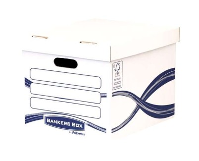 Fellowes Bankers Box Basic Contenedor de Archivos - Montaje Manual - Carton Reciclado Certificacion FSC