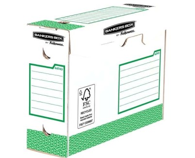 Fellowes Bankers Box Basic Pack de 20 Cajas de Archivo Definitivo A4+ 100mm - Extra Resistente - Montaje Manual - Carton Reciclado Certificacion FSC