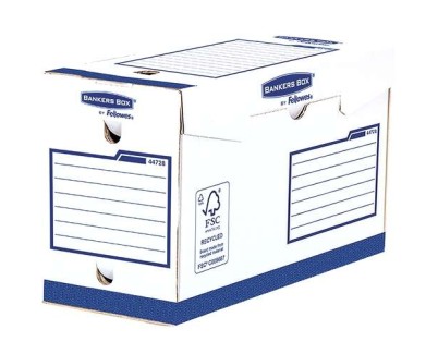 Fellowes Bankers Box Basic Pack de 20 Cajas de Archivo Definitivo A4+ 150mm - Extra Resistente - Montaje Manual - Carton Reciclado Certificacion FSC