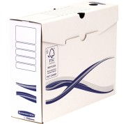 Fellowes Bankers Box Basic Pack de 25 Cajas de Archivo Definitivo A4+ 100mm - Montaje Manual - Carton Reciclado Certificacion FSC