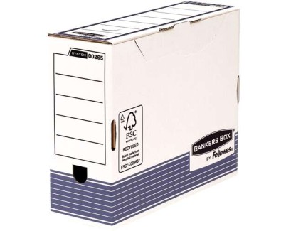 Fellowes Bankers Box Caja de Archivo Definitivo 100mm A4 - Montaje Automatico Fastfold - Carton Reciclado Certificacion FSC