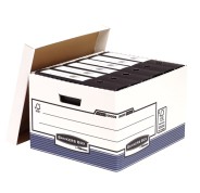 Fellowes Bankers Box Contenedor de Archivos Folio - Montaje Automatico Fastfold - Carton Reciclado Certificacion FSC