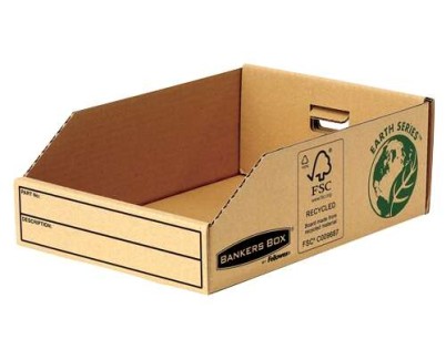 Fellowes Bankers Box Earth Bandeja de Carton 200mm - Montaje Manual - Carton Reciclado Certificacion FSC - Color Marron
