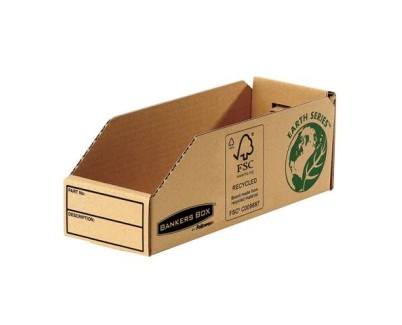 Fellowes Bankers Box Earth Bandeja de Carton 98mm - Montaje Manual - Carton Reciclado Certificacion FSC - Color Marron