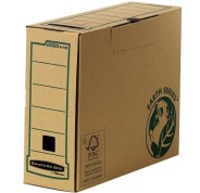 Fellowes Bankers Box Earth Caja de Archivo Definitivo A4 100mm - Montaje Manual - Carton Reciclado Certificacion FSC - Color Marron