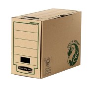Fellowes Bankers Box Earth Caja de Archivo Definitivo Folio 150mm - Montaje Manual - Carton Reciclado Certificacion FSC - Color Marron