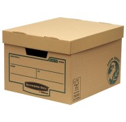 Fellowes Bankers Box Earth Contenedor de Archivos - Montaje Manual - Carton Reciclado Certificacion FSC - Color Marron