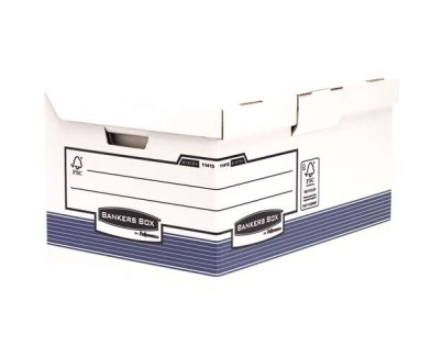 Fellowes Bankers Box Maxi Contenedor de Archivos - Tapa Fija - Montaje Automatico Fastfold - Carton Reciclado Certificacion FSC