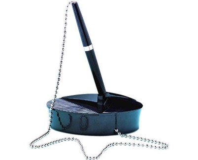 Fellowes Boligrafo con Peana - Base Pesada Antideslizante - Cadena Contra Robo de 520mm - Color Tinta Azul