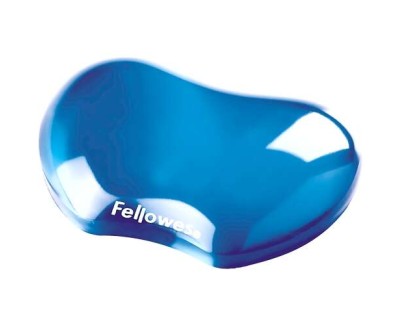 Fellowes Crystal Reposamu&ntilde;ecas Flexible de Gel - Resistente a las Manchas - Color Azul