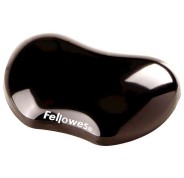 Fellowes Crystal Reposamuñecas Flexible de Gel - Resistente a las Manchas - Color Negro