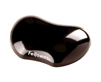 Fellowes Crystal Reposamuñecas Flexible de Gel - Resistente a las Manchas - Color Negro