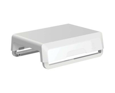 Fellowes Elevador para Monitor con 3 Ajustes de Altura - Ideal para Trabajo Hibrido - Canal para Dispositivos con Carga - Materiales 100% Reciclados