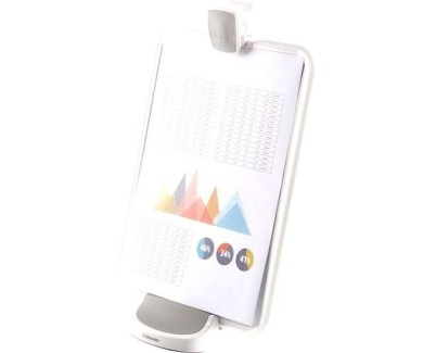 Fellowes I-Spire Series Atril Multiuso 5 en 1 - Base Solida -  Uso para Pizarra blanca, Tablero magn&eacute;tico, Soporte para Tableta, Portapapeles