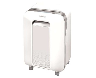 Fellowes LX201 Destructora de Papel Manual Microcorte P-5 - Destruye hasta 12 Hojas - Capacidad de la Papelera 22L - Color Blanco