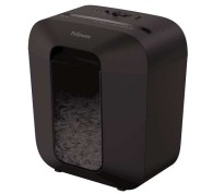 Fellowes LX25 Destructora de Papel Manual Corte en Particulas P-4 - Destruye hasta 6 Hojas - Papelera de 11.5L - Color Negro