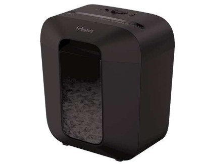 Fellowes LX25 Destructora de Papel Manual Corte en Particulas P-4 - Destruye hasta 6 Hojas - Papelera de 11.5L - Color Negro