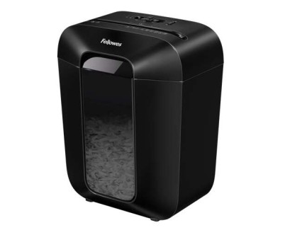 Fellowes LX45 Destructora de Papel Manual Corte en Particulas P-4 - Destruye hasta 8 Hojas - Papelera de 17L - Color Negro