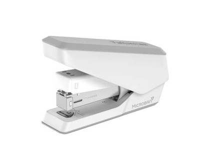 Fellowes LX840 Grapadora con Proteccion Microban - Hasta 25 Hojas - Quitagrapas Extraible - Visor de Grapas - Color Blanco