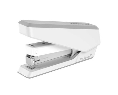 Fellowes LX850 Grapadora con Proteccion Microban - Hasta 25 Hojas - Quitagrapas Extraible - Visor de Grapas - Color Blanco