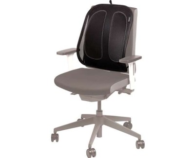Fellowes Mesh Office Suites Cojin Lumbar - Material de Malla - Ajustable a Cualquier Silla - Color Negro