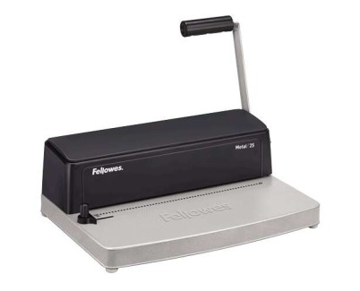 Fellowes Metal 25 Encuadernadora Manual A4 de Espiral Metalico - Perfora hasta 10 Hojas - Encuaderna hasta 450 Hojas