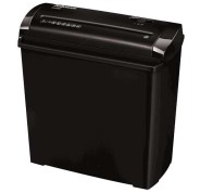 Fellowes P-25S Destructora de Papel Manual Corte en Tiras P-1 - Destruye hasta 5 Hojas - Papelera de 11L - Color Negro