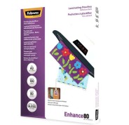 Fellowes Pack de 100 Fundas AutoAdhesivas para Plastificar Brillo A3 - 80 Micras - Alta Calidad - Transparente