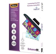 Fellowes Pack de 100 Fundas para Plastificar Brillo A3 - 80 Micras - Alta Calidad - Transparente