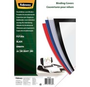 Fellowes Pack de 100 Portadas de Polipropileno A4 - 280 Micras - Muy Resistentes - Color Negro