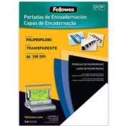 Fellowes Pack de 100 Portadas de Polipropileno A4 - 500 Micras - Acabado de Calidad - Color Transparente