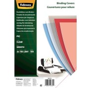 Fellowes Pack de 100 Portadas para Encuadernar de PVC A4 180 Micras - Transparentes