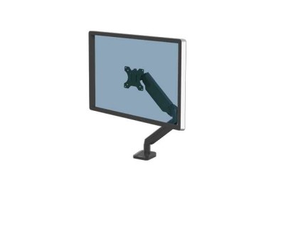 Fellowes Platinum Series Brazo para Monitor Individual - Ajustable con Muelle de Gas - 2 Puertos USB - Sistema de Gestion de Cables - Color Negro