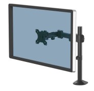 Fellowes Reflex Brazo para Monitor individual - Hasta 8kg - Ajustable en Altura y Profundidad - Sistema de Gestion de Cable - Color Negro
