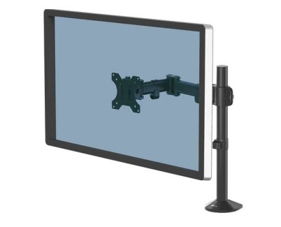Fellowes Reflex Brazo para Monitor individual - Hasta 8kg - Ajustable en Altura y Profundidad - Sistema de Gestion de Cable - Color Negro