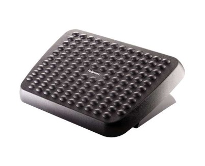 Fellowes Reposapies Ajustable Ergonomico - Superficie Estilo Masaje - 2 Ajustes de Altura - Color Negro