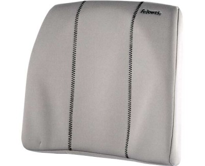 Fellowes Smart Suites Respaldo de Espuma Ergonomico - Espuma de Alta Densidad - Correa Ajustable - Color Gris